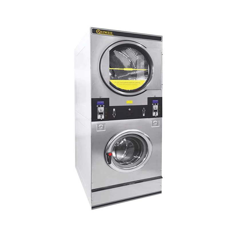 10kg-25kg Coin operated combo washer dryer for restaurants,railway company,fire brigade