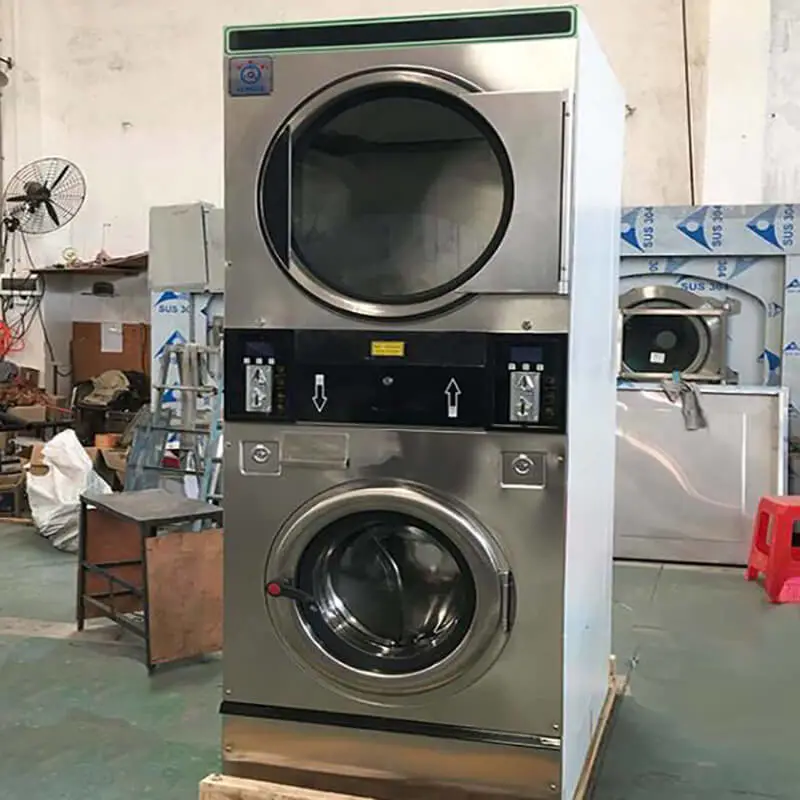 GOWORLD coin self-service laundry machine natural gas heating for school