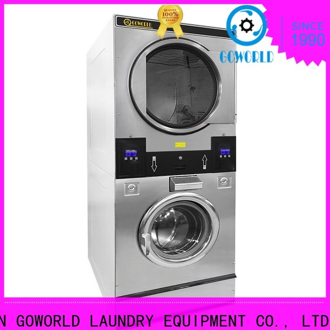 GOWORLD Automatic stackable washer dryer combo electric heating for school