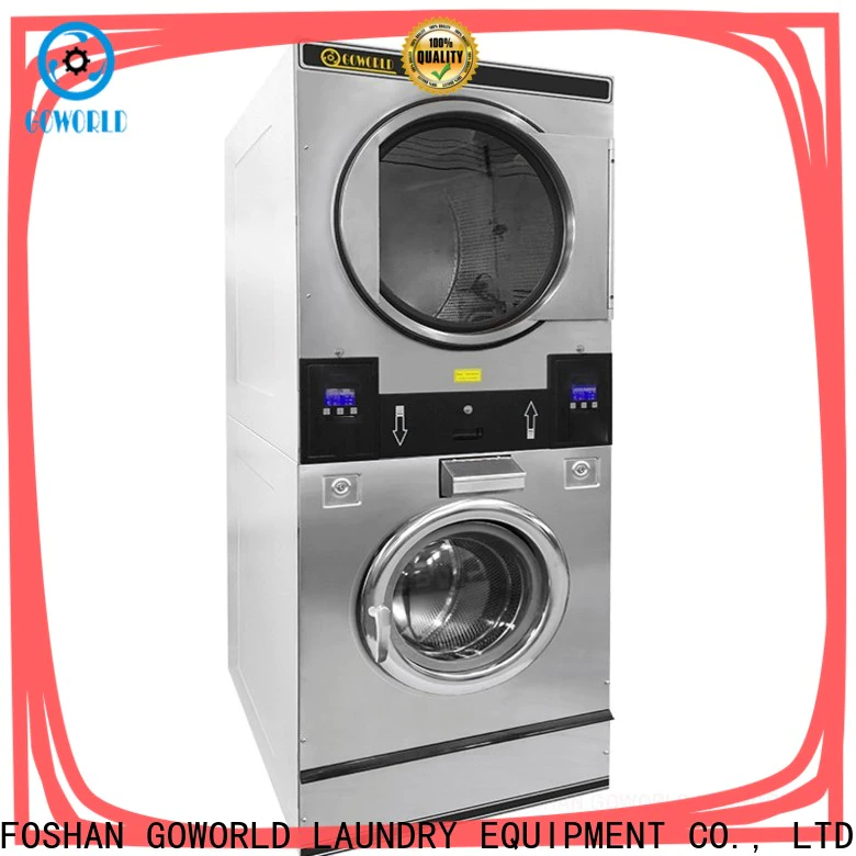 Easy Operated stackable washer and dryer sets commercial electric heating for laundry shop