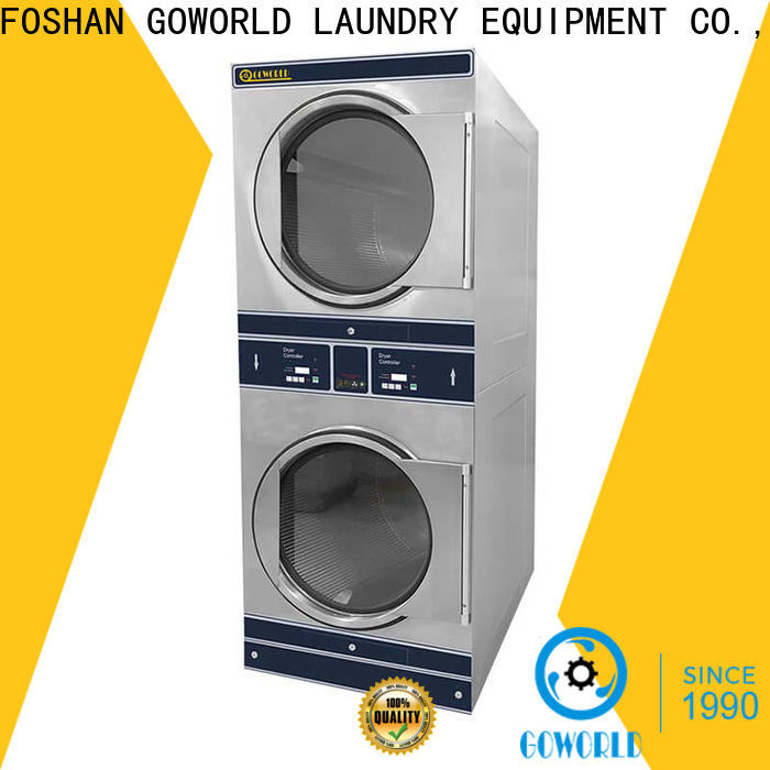 GOWORLD Low Noise stackable washer and dryer sets electric heating for hotel