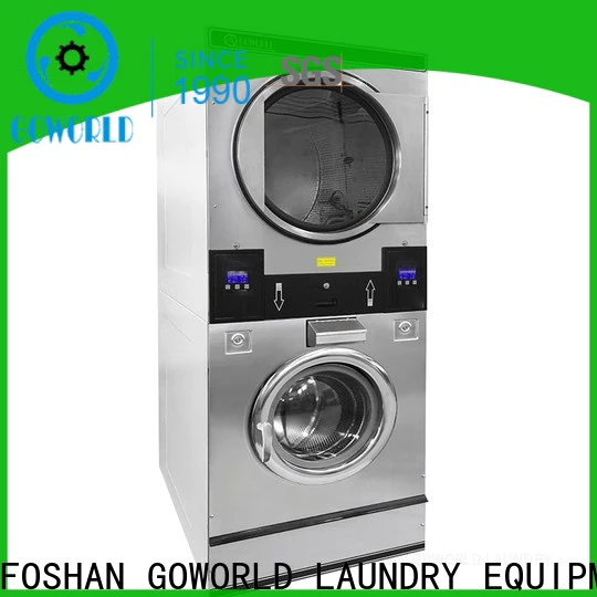 GOWORLD laundry stackable washer dryer combo natural gas heating for fire brigade