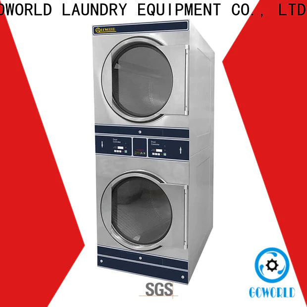 Low Noise stackable washer dryer combo commercial electric heating for fire brigade