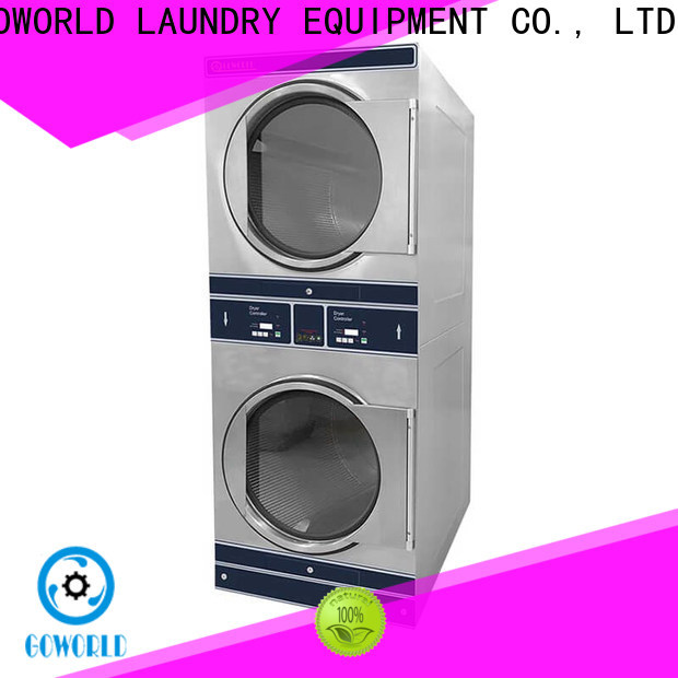GOWORLD Manual stacking washer dryer natural gas heating for laundry shop