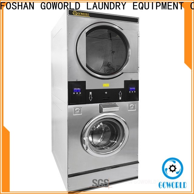 GOWORLD combo stackable washer dryer combo electric heating for commercial laundromat