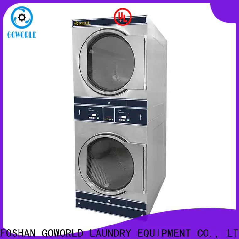 GOWORLD Manual stackable washer dryer combo natural gas heating for fire brigade