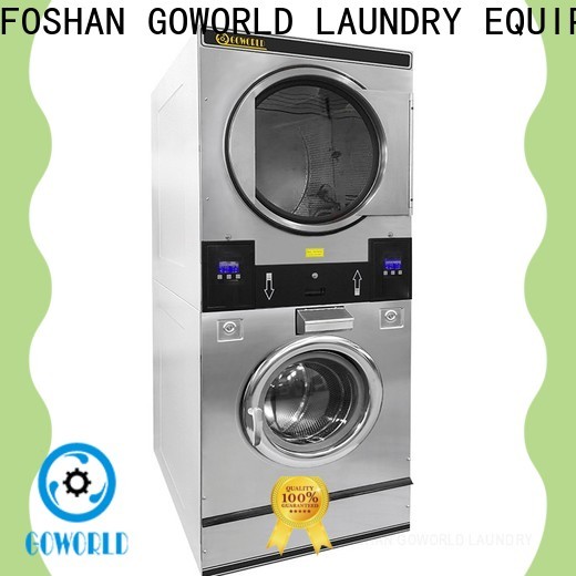 GOWORLD Manual stackable washer and dryer sets steam heating for commercial laundromat