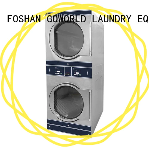 Manual stackable washer and dryer sets 8kg12kg LPG gas heating for hotel