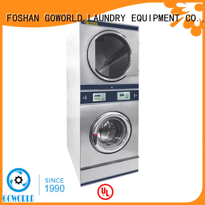 dryer stacking washer and dryer LPG gas heating for commercial laundromat GOWORLD