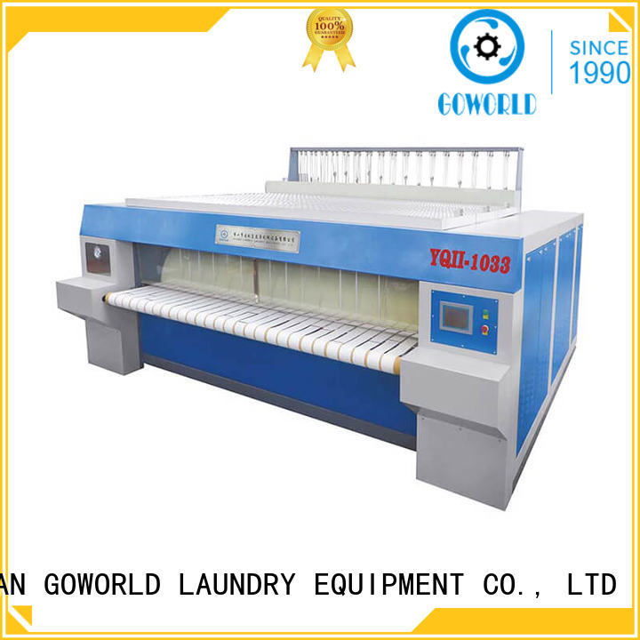 GOWORLD hotel bed sheet ironing machine easy use for textile industries
