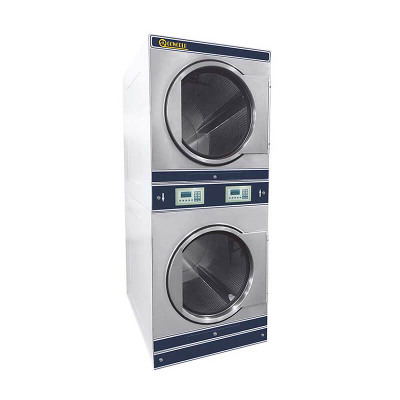 8kg-12kg Combo stack drying machine in commercial laundromat,school,fire brigade