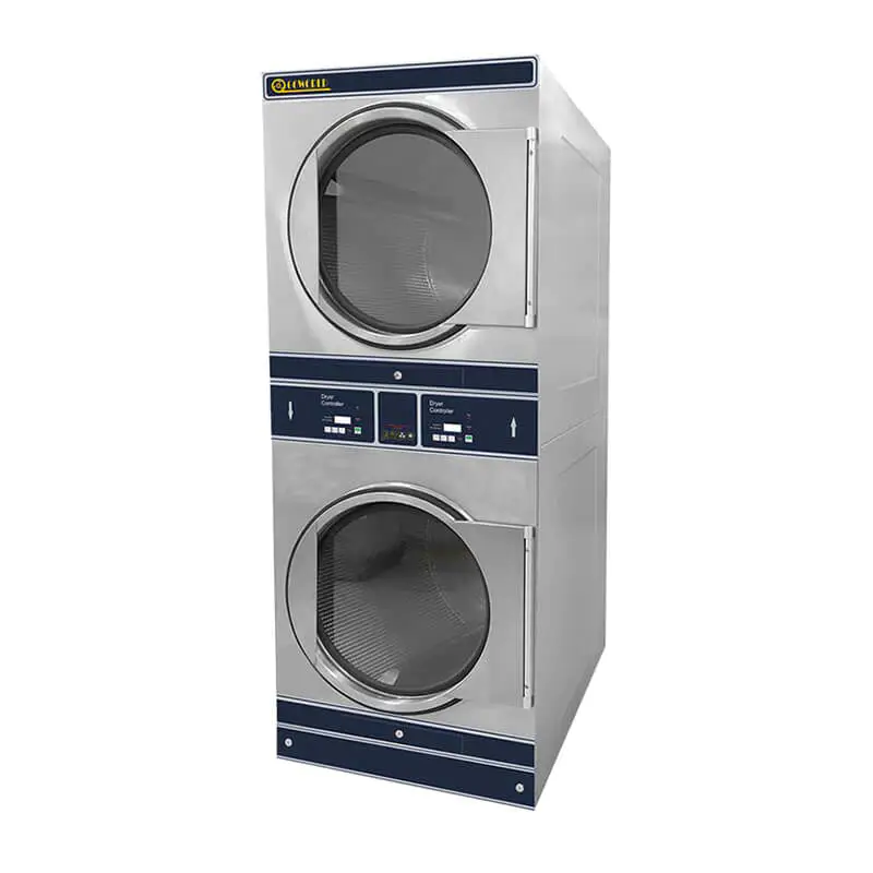 8kg-12kg Combo stack drying machine in commercial laundromat,school,fire brigade