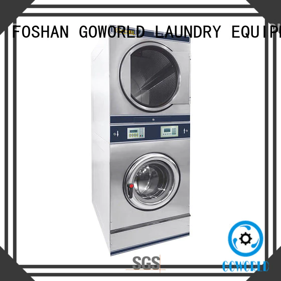 Low Noise stackable washer dryer combo 8kg15kg steam heating for school
