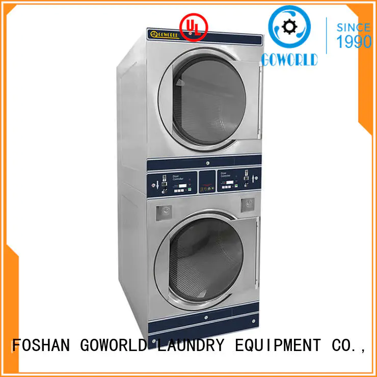 GOWORLD stainless steel self service washing machine LPG gas heating for service-service center