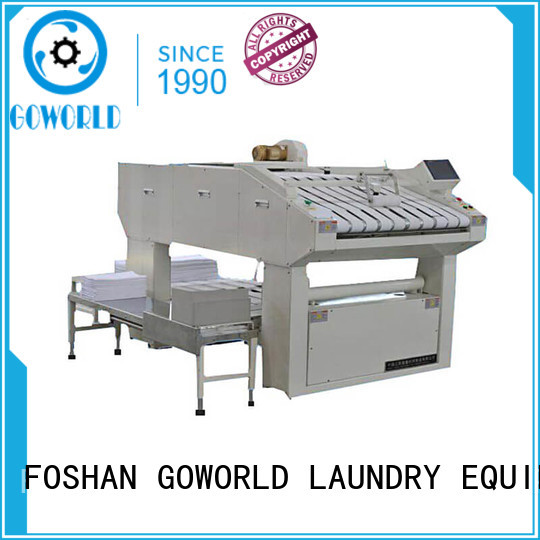 GOWORLD safe towel folding machine high speed for laundry factory