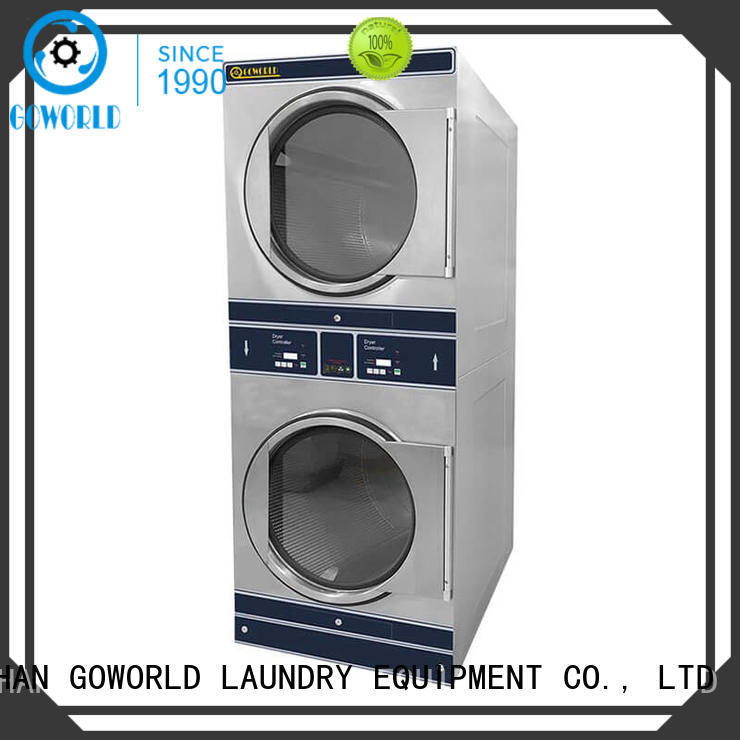 GOWORLD 8kg12kg stackable washer and dryer sets LPG gas heating for hotel
