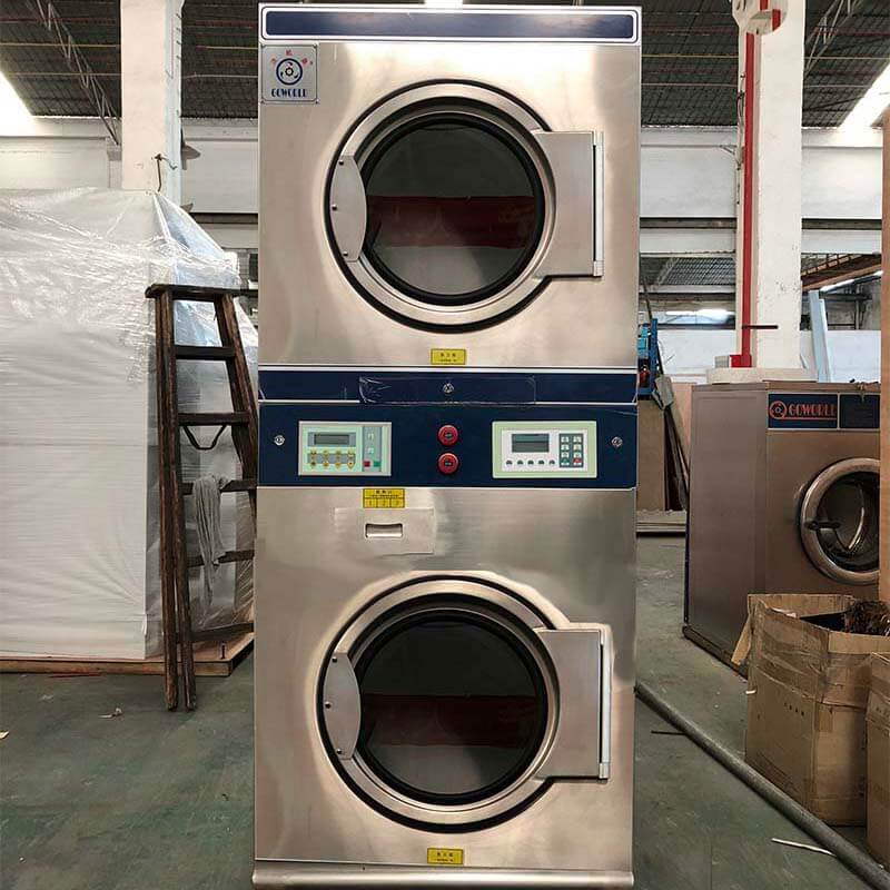 GOWORLD Manual stacking washer dryer LPG gas heating for hotel-1