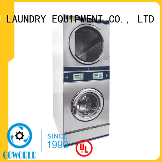 GOWORLD 8kg15kg stackable washer and dryer sets natural gas heating for hotel