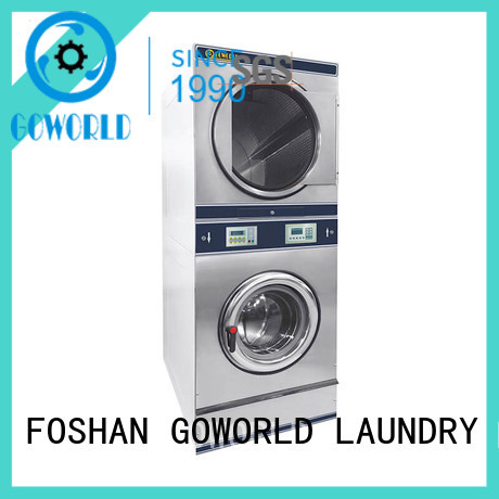 GOWORLD Low Noise commercial stacking laundry equipment combo for school