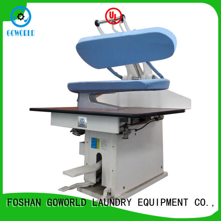 GOWORLD multifunction industrial iron press machine pneumatic control for laundry
