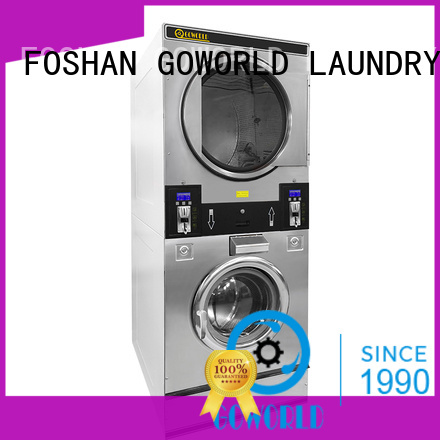 GOWORLD stainless steel self service laundry equipment LPG gas heating for hotel