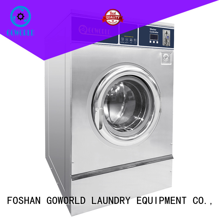 GOWORLD railway self service laundry equipment natural gas heating for commercial laundromat