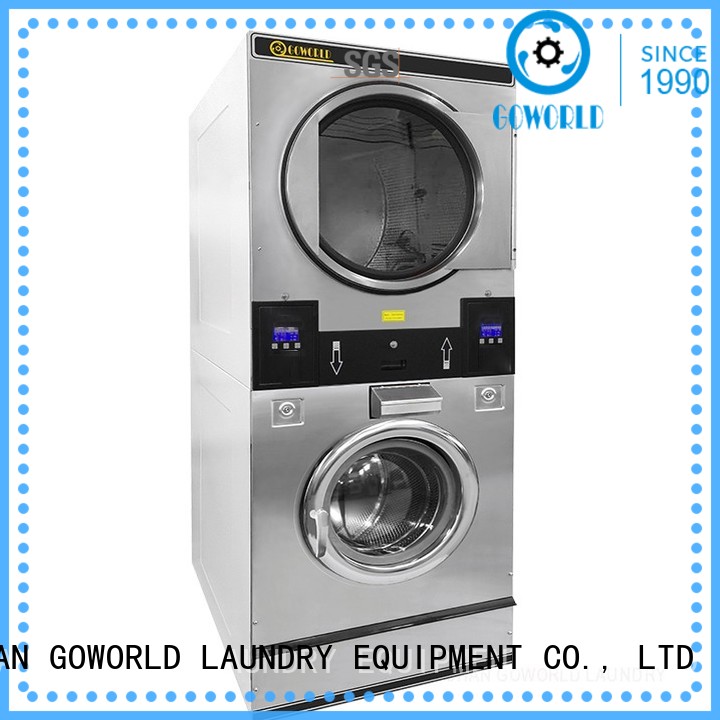 GOWORLD 8kg12kg stackable washer dryer combo steam heating for fire brigade