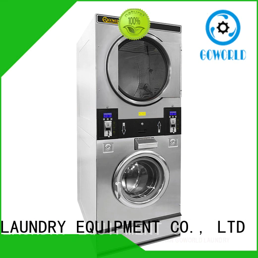 GOWORLD coin self washing machine natural gas heating for laundry shop
