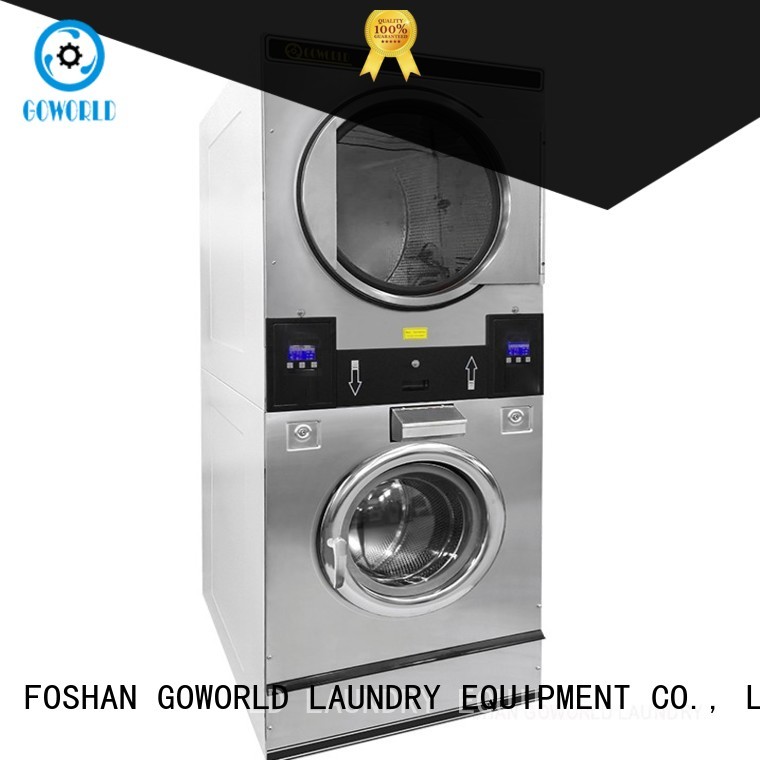 Low Noise stacking washer dryer washer supplier for commercial laundromat