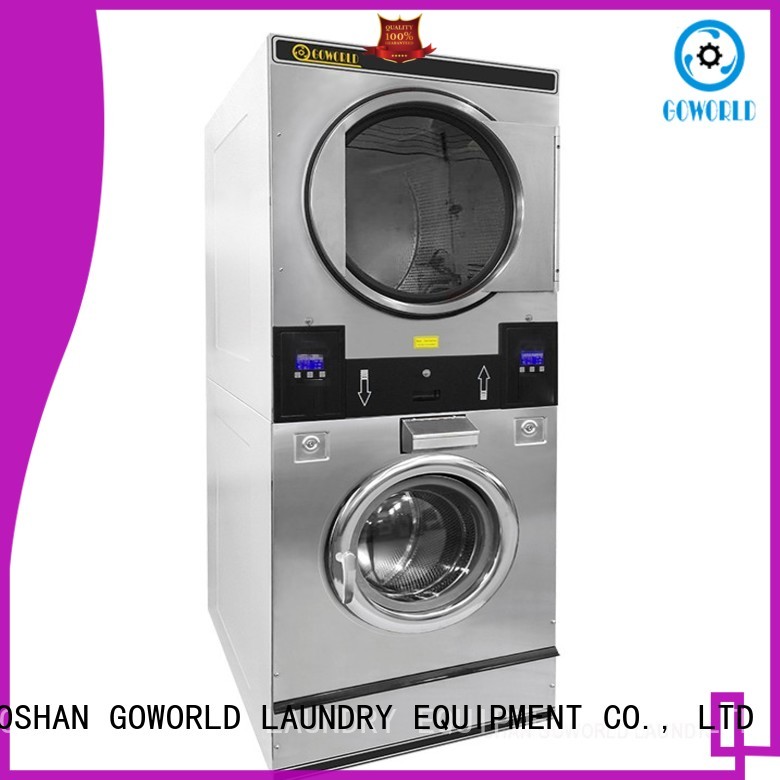 GOWORLD Easy Operated stackable washer dryer combo supplier for school